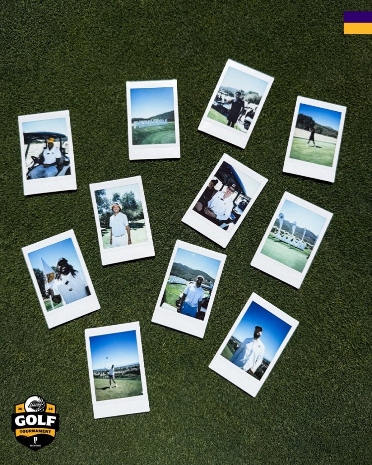 又搞团建！湖人官方晒布朗尼和一众新援打高尔夫的照片